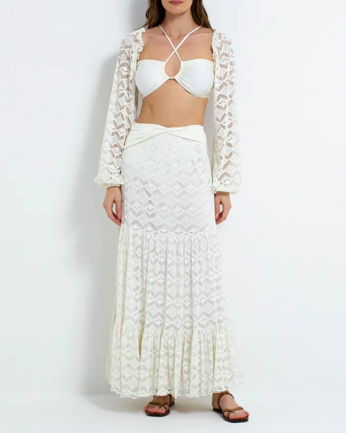 Bottoms Women PatBO Crochet Midi Skirt FINAL SALE