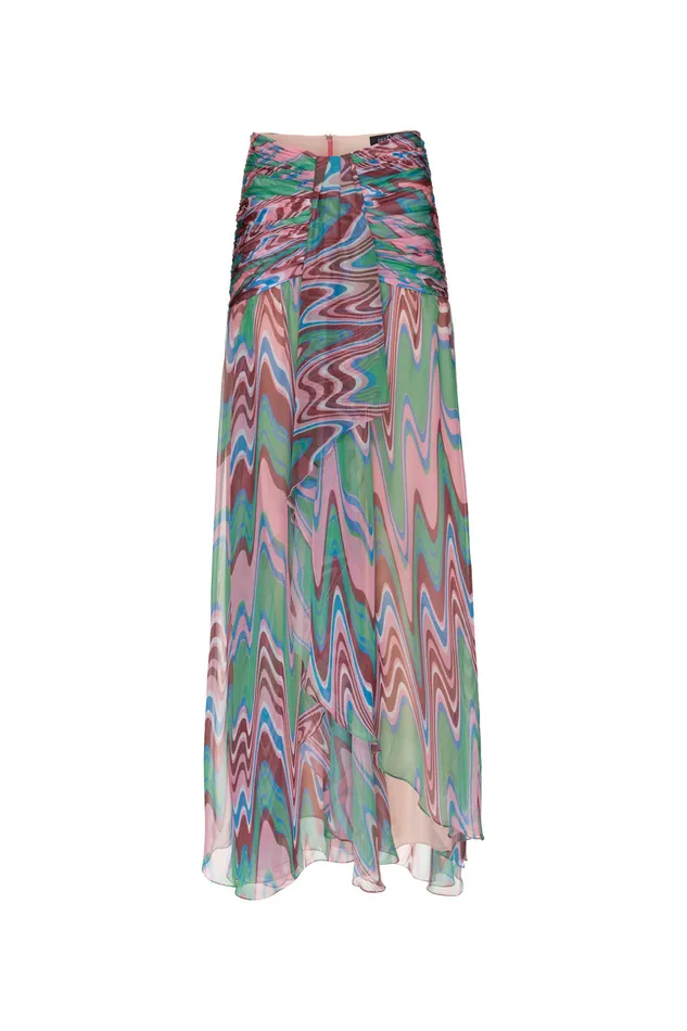 Bottoms Women PatBO Wave High Waist Draped Maxi Skirt FINAL SALE