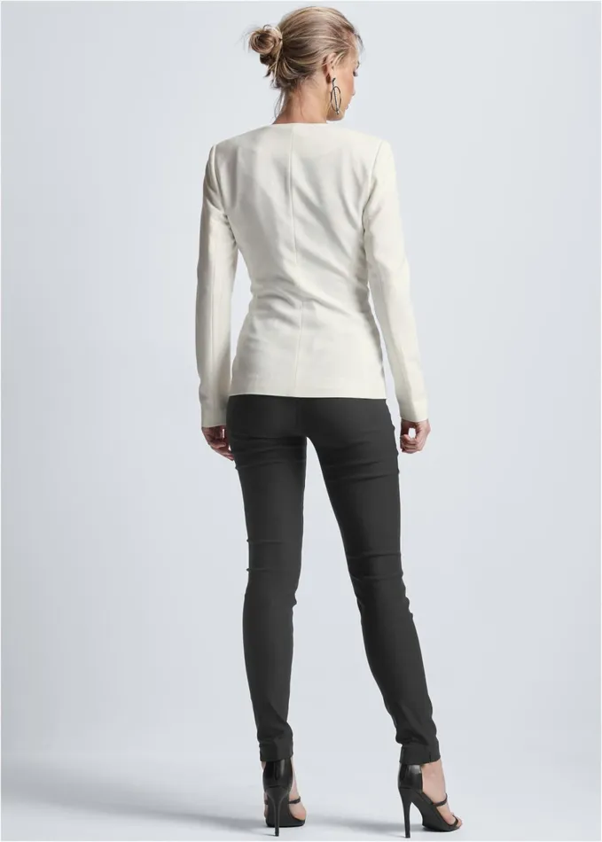 BOW DETAIL BLAZER White Multi Women VENUS Blazers