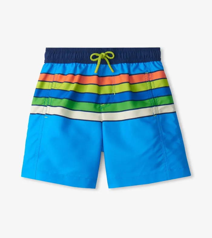 Boys Malibu Stripe Swim Trunks Hatley
