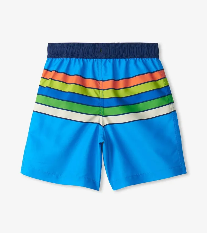 Boys Malibu Stripe Swim Trunks Hatley