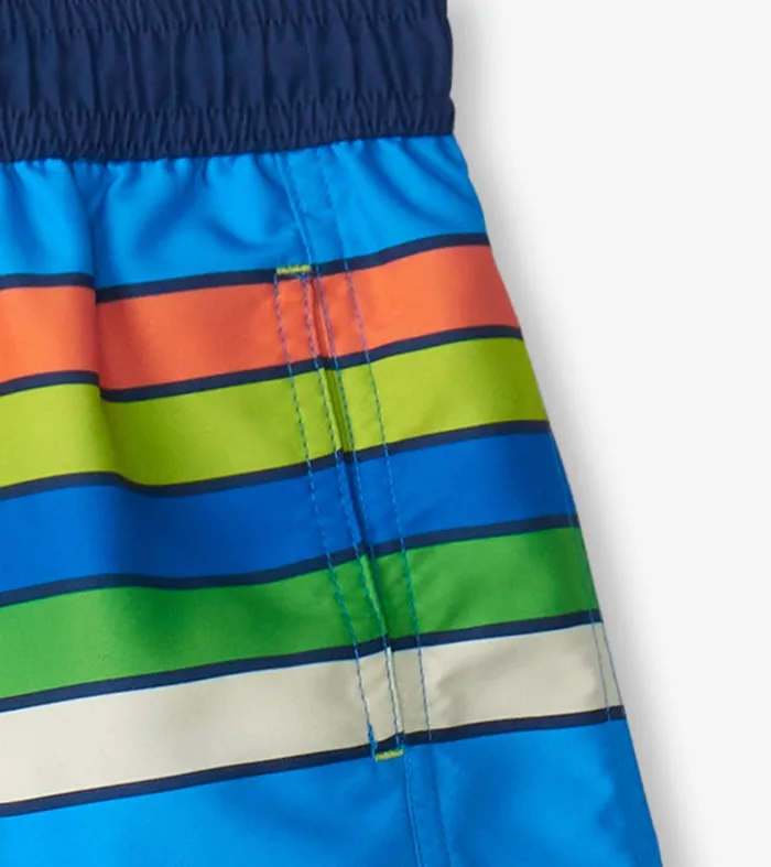 Boys Malibu Stripe Swim Trunks Hatley