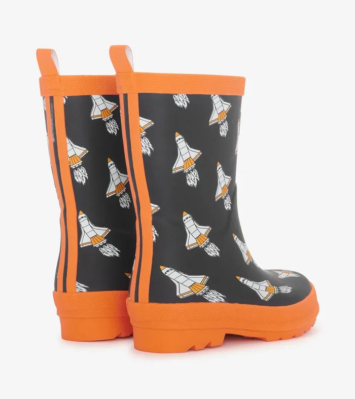Boys Space Shuttles Matte Rain Boots Hatley