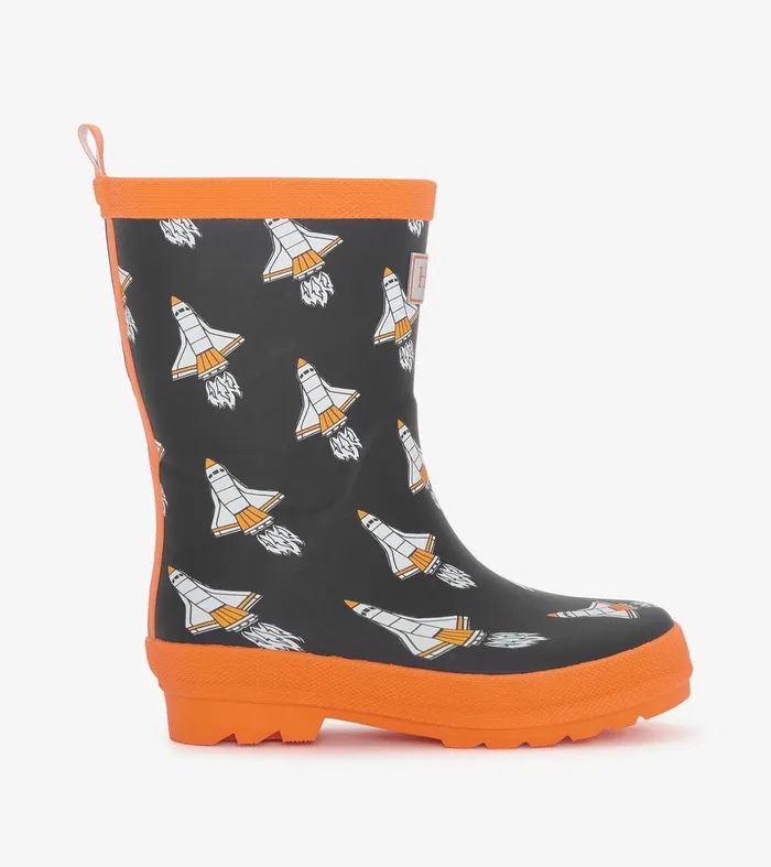 Boys Space Shuttles Matte Rain Boots Hatley