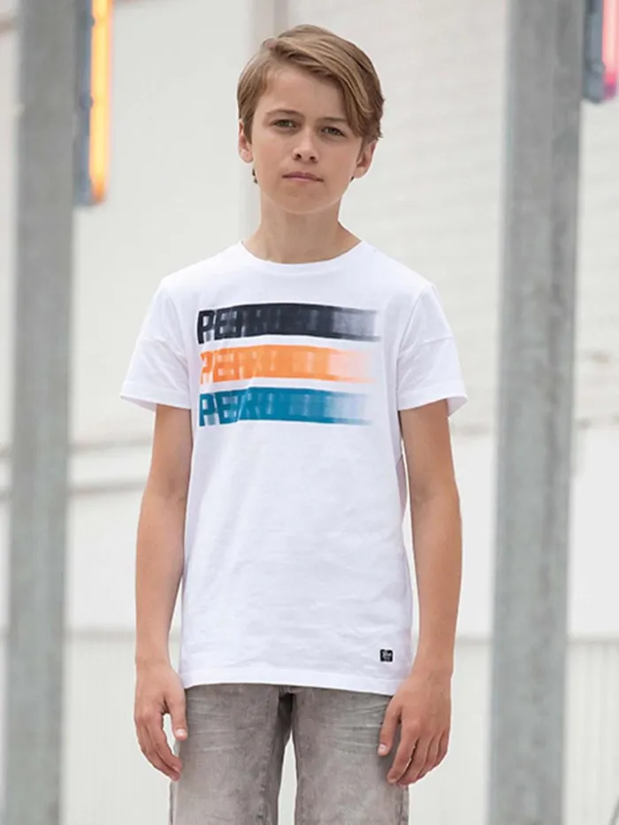Boys TShirts Petrol Industries Artwork TShirt Bright White