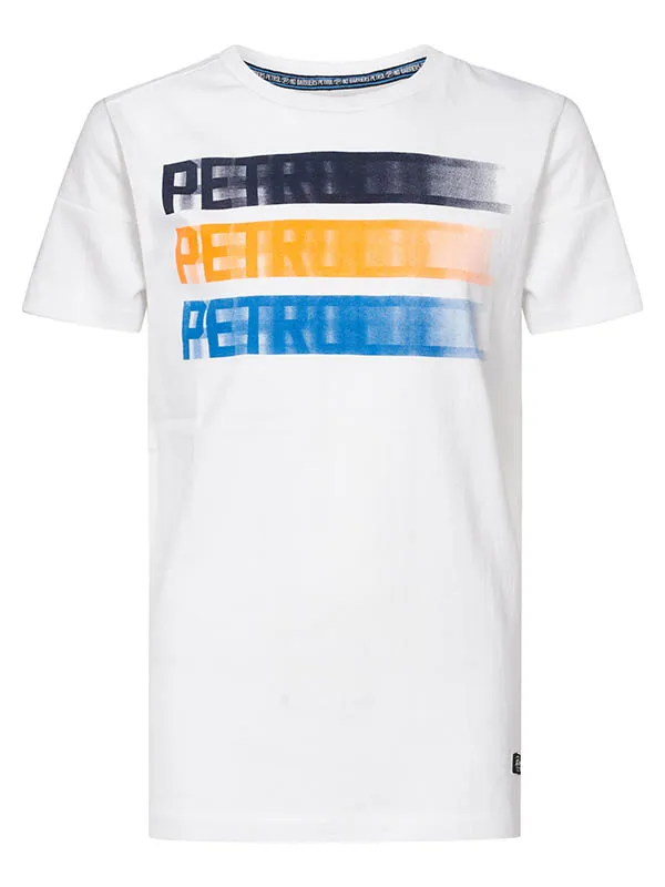 Boys TShirts Petrol Industries Artwork TShirt Bright White