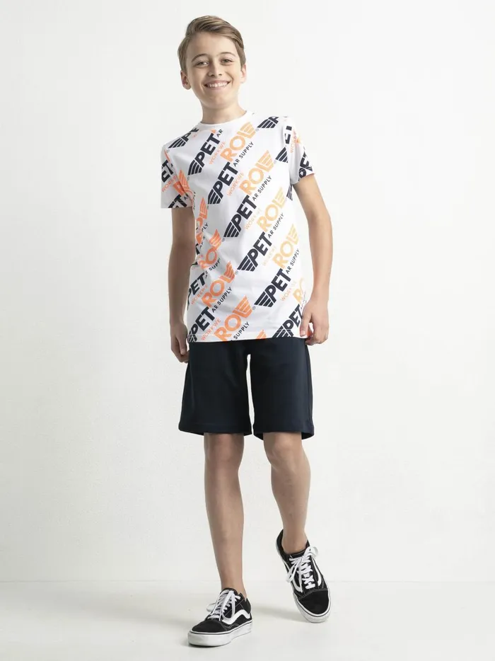 Boys TShirts Petrol Industries TShirt With AllOver Print Bright White
