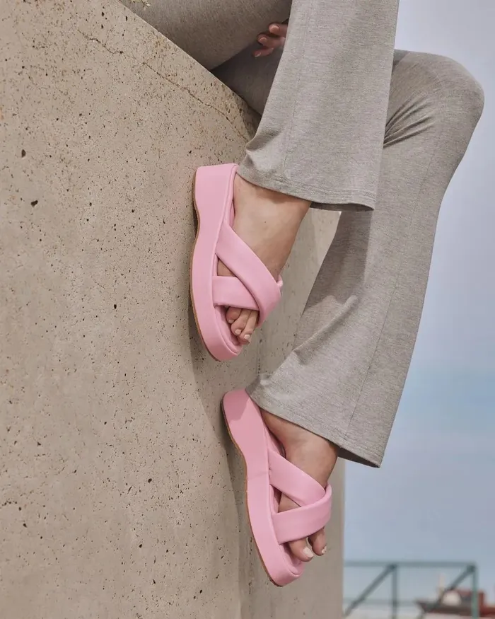 BRIANNA SOFT PINK Women Slides NOVO Shoes