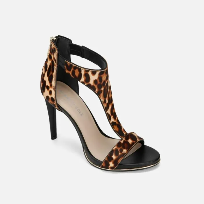 Brooke TStrap Hair Calf Heel White Women Kenneth Cole Heels