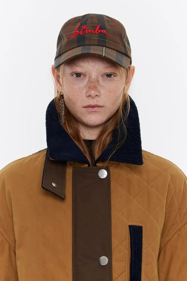 Brown Checked Cap Brown Women Bimba Y Lola Hats And Caps Brown Checked Cap Brown Women Bimba Y Lola Hats And Caps