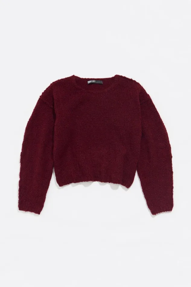 Burgundy Alpaca Seams Jumper Burgundy Women Bimba Y Lola Knitwear Burgundy Alpaca Seams Jumper Burgundy Women Bimba Y Lola Knitwear