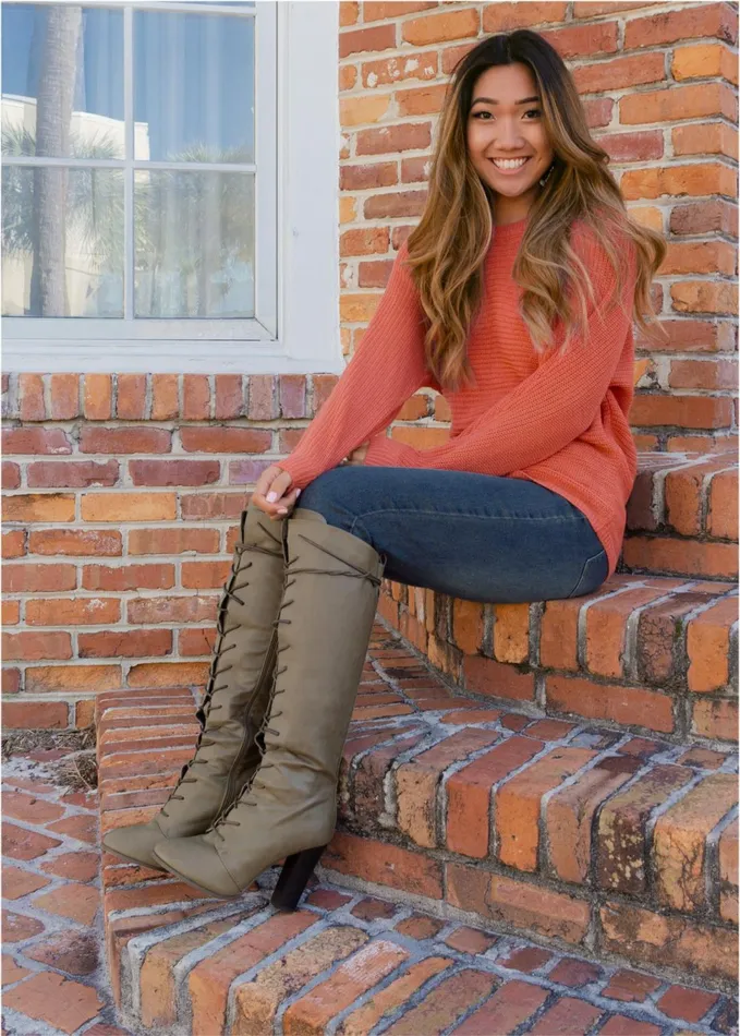 BUTTON BACK DETAIL SWEATER Burnt Orange Women VENUS Pullover