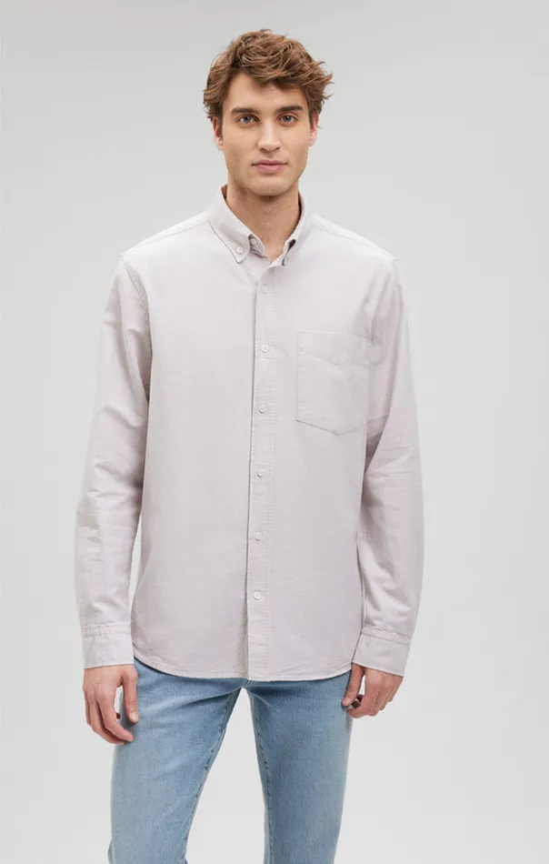 ButtonDown Long Sleeve Shirt In Silver Lining Men Mavi Jeans TShirts ButtonDown Long Sleeve Shirt In Silver Lining Men Mavi Jeans TShirts