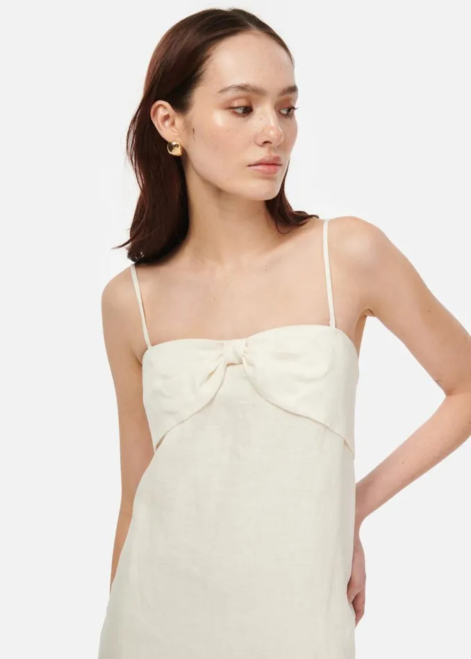 CAMI NYC Dresses Women Tilney Linen Dress Ceramic