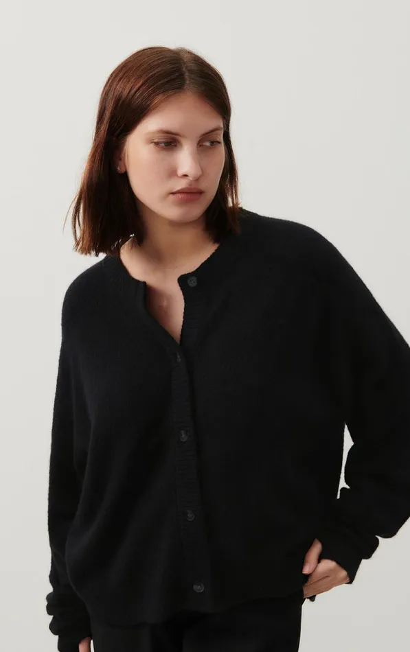 Cardigan Damsville Black Women American Vintage Jumpers and Cardigans