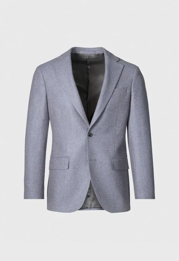Cashmere Melange Jacket BlueGrey Blazers and Jackets Paulstuart Mens