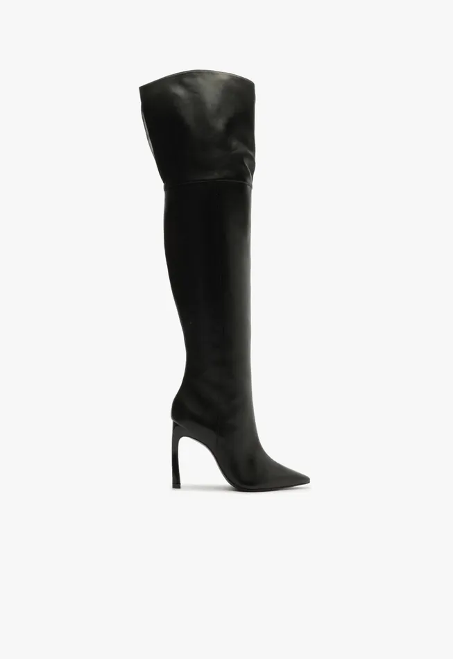 Cate Over The Knee Boot Black Women Schutz Shoes Boots