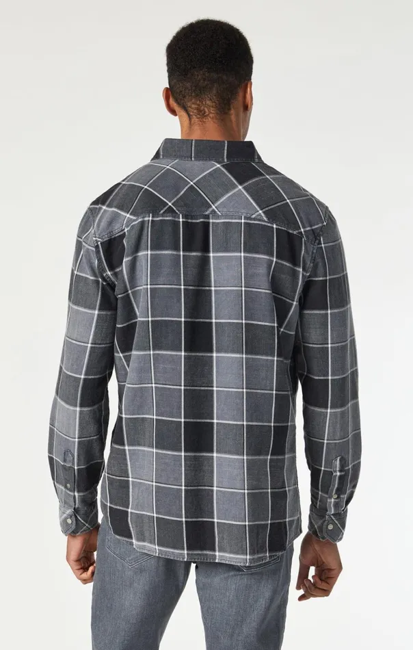Check Shirt In Black Indigo Check Men Mavi Jeans TShirts Check Shirt In Black Indigo Check Men Mavi Jeans TShirts