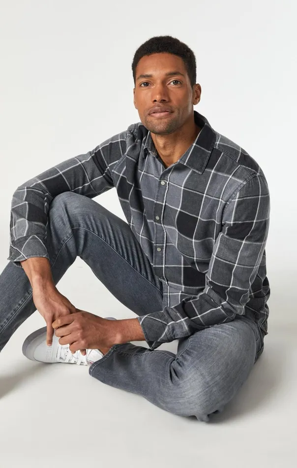 Check Shirt In Black Indigo Check Men Mavi Jeans TShirts Check Shirt In Black Indigo Check Men Mavi Jeans TShirts