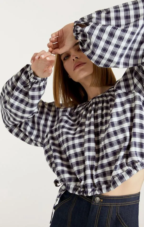 Cinq Sept Adia Top Navywhite Women Long Sleeve Tops