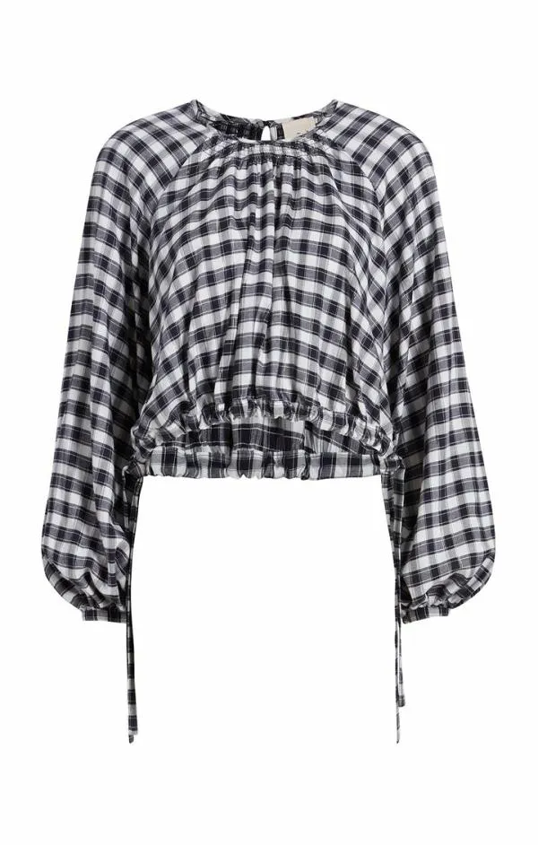 Cinq Sept Adia Top Navywhite Women Long Sleeve Tops