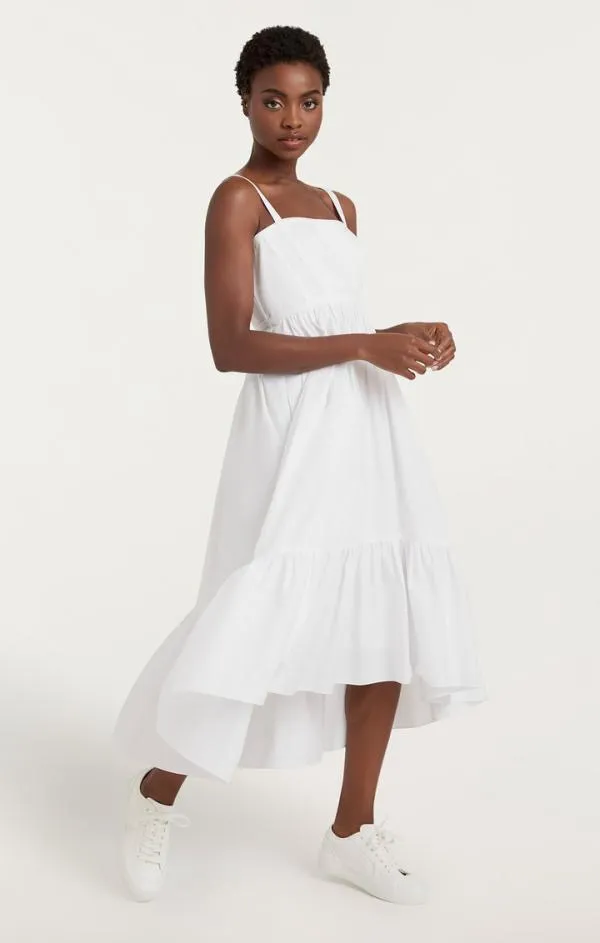 Cinq Sept Elsie Dress White Women Midi