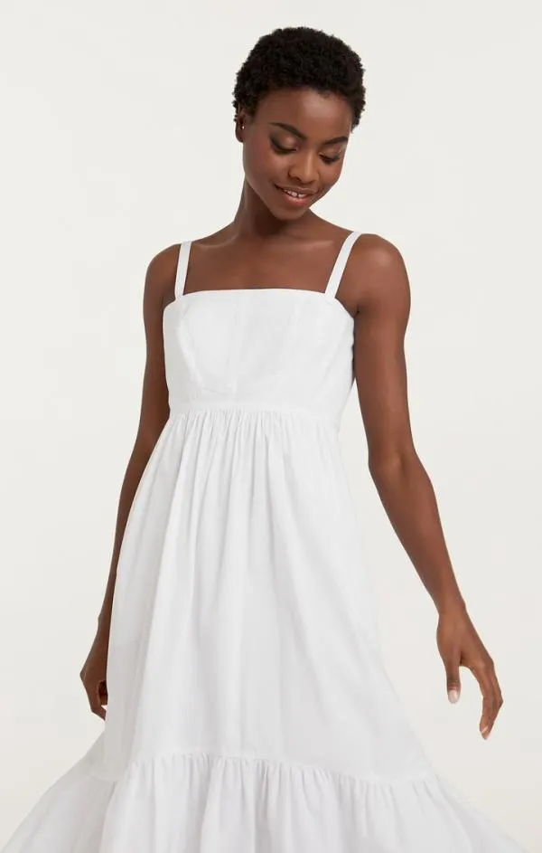 Cinq Sept Elsie Dress White Women Midi