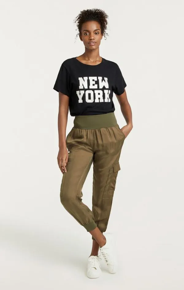 Cinq Sept Giles Pant Cupro Olive Women Pants