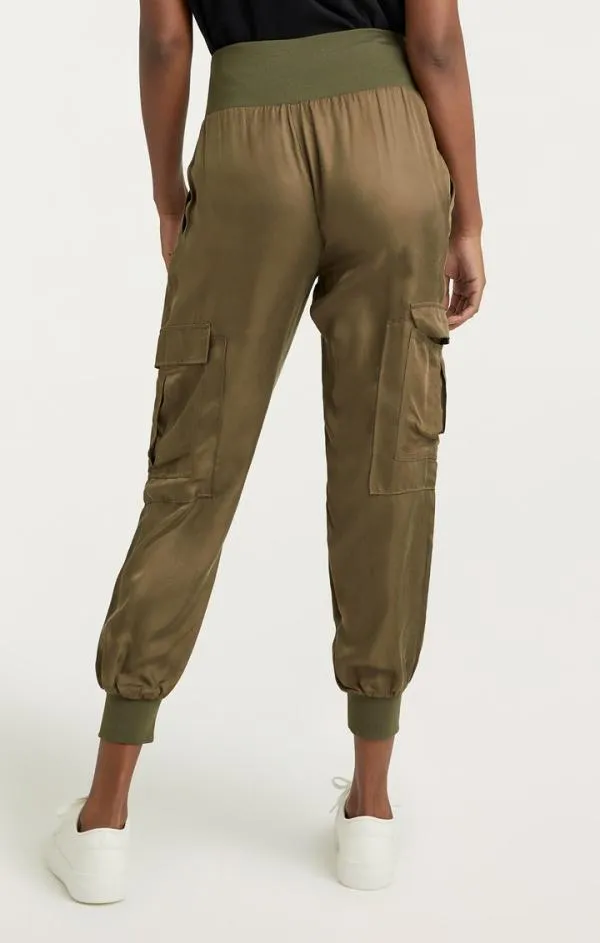Cinq Sept Giles Pant Cupro Olive Women Pants