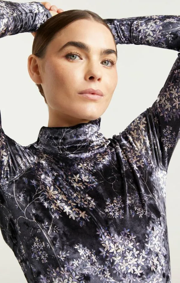 Cinq Sept Kiara Top Black Multi Women Long Sleeve Tops