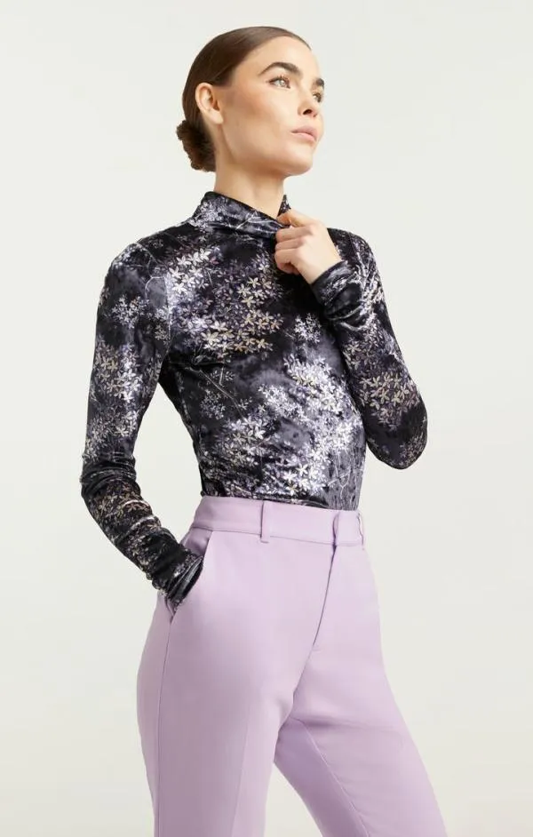 Cinq Sept Kiara Top Black Multi Women Long Sleeve Tops