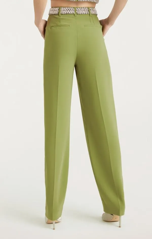Cinq Sept Stacked Jewelry Embellished Collins Pant Moss Women Pants