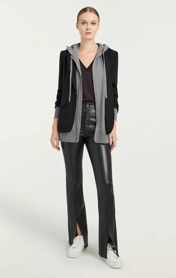 Cinq Sept Sweater Knit Khloe Blazer Blackheather Grey Women Blazers