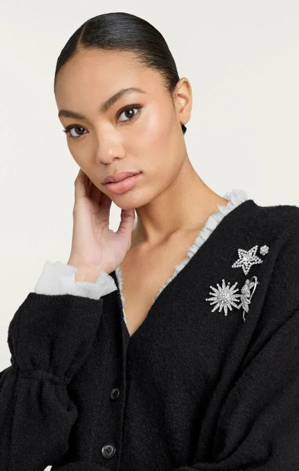 Cinq Sept Tayah Cardigan Blackivory Women Long Sleeve Tops
