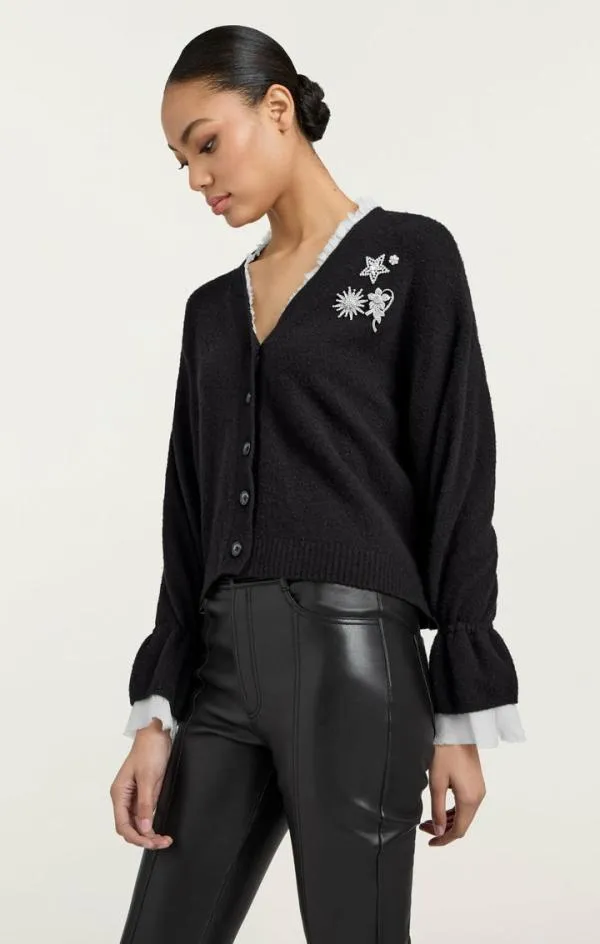 Cinq Sept Tayah Cardigan Blackivory Women Long Sleeve Tops