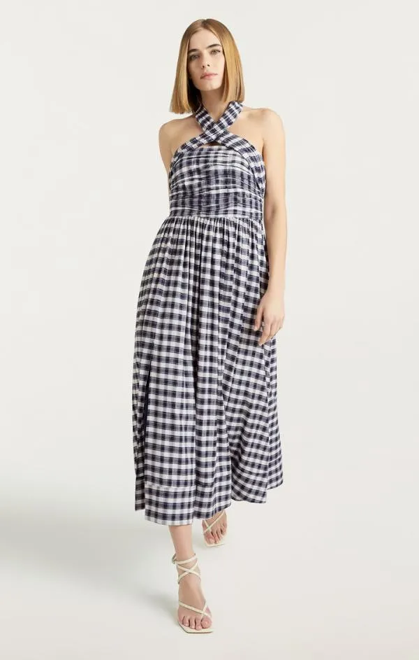 Cinq Sept Taylen Dress Navywhite Women Midi