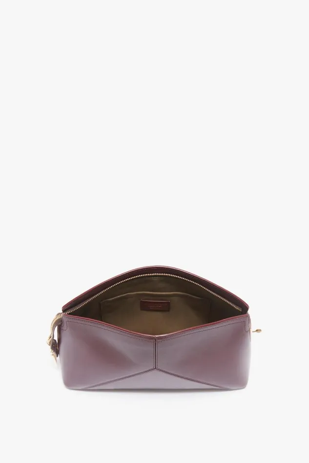 Clutches Women Victoria Beckham Victoria Clutch Bag In Burgundy Leather
