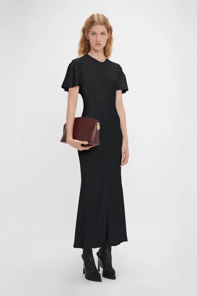 Clutches Women Victoria Beckham Victoria Clutch Bag In Burgundy Leather