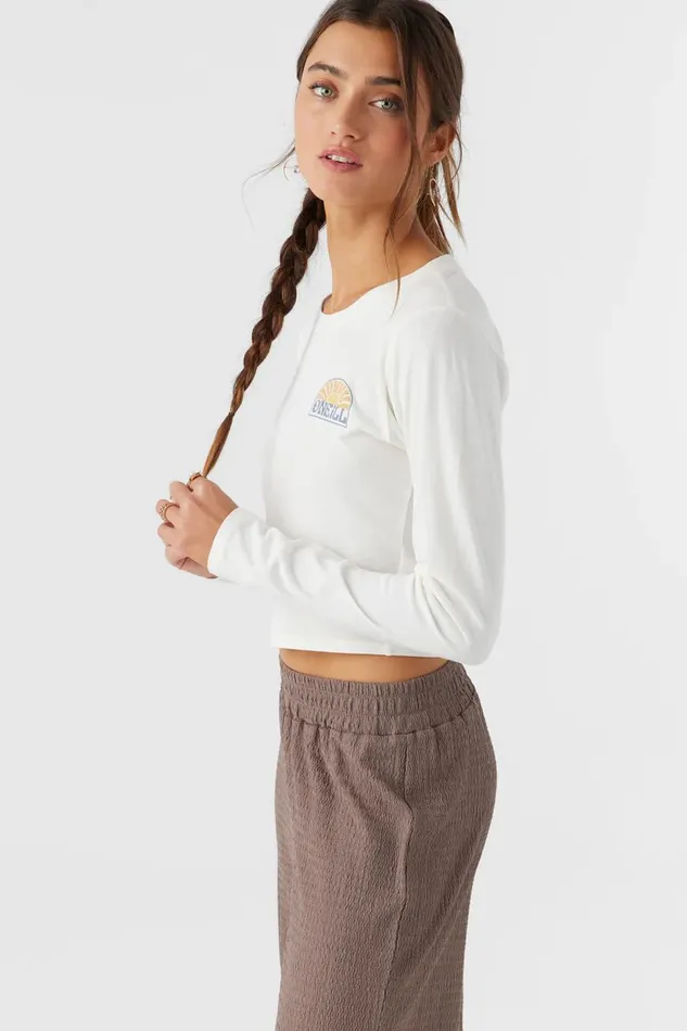 COAST TO COAST LONG SLEEVE TEE Winter White Women O039NEILL Clothing