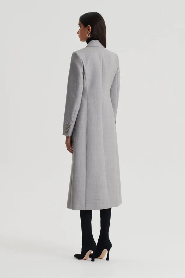 Coats Women Scanlan Theodore TAILORED COAT Grey Coats Women Scanlan Theodore TAILORED COAT Grey