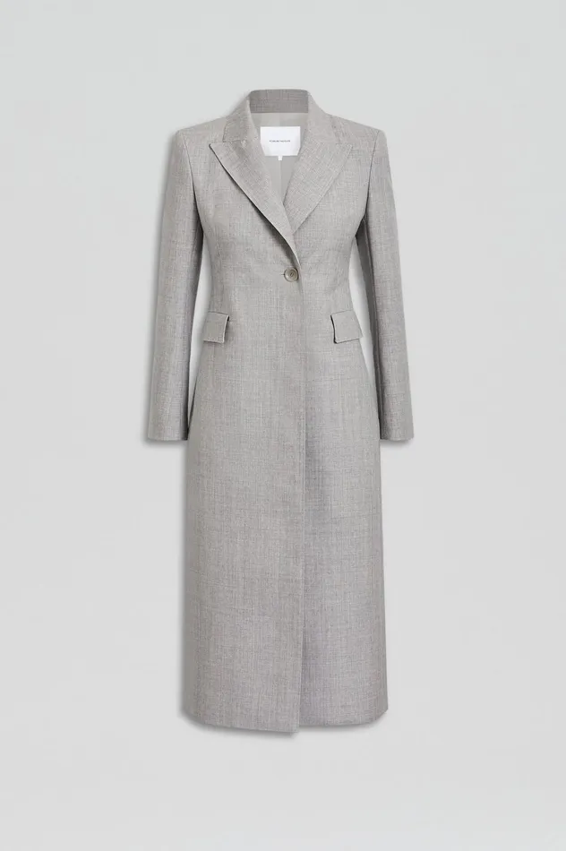 Coats Women Scanlan Theodore TAILORED COAT Grey Coats Women Scanlan Theodore TAILORED COAT Grey