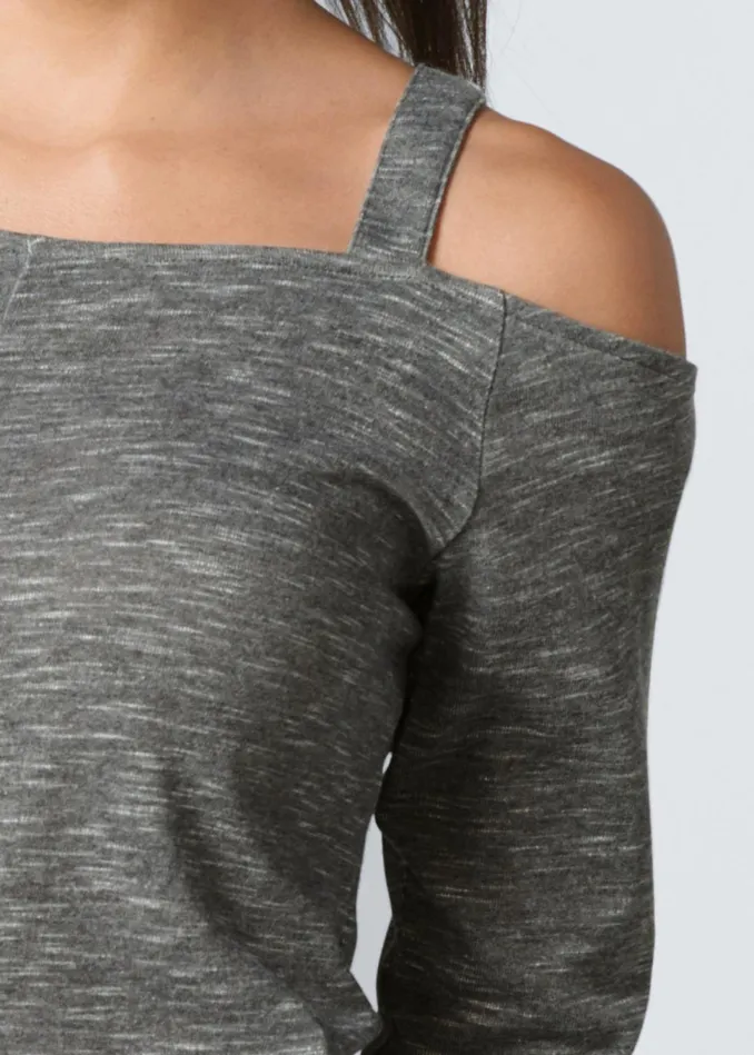Coldshoulder Casual Top Grey Women VENUS Casual Tops