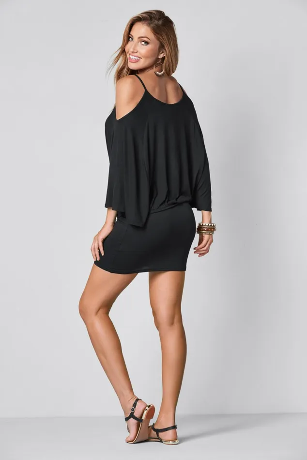 Coldshoulder Dress Black Women VENUS Casual Dresses