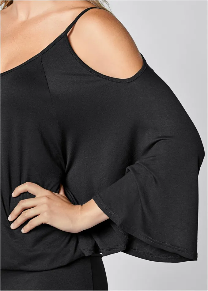 Coldshoulder Dress Black Women VENUS Casual Dresses