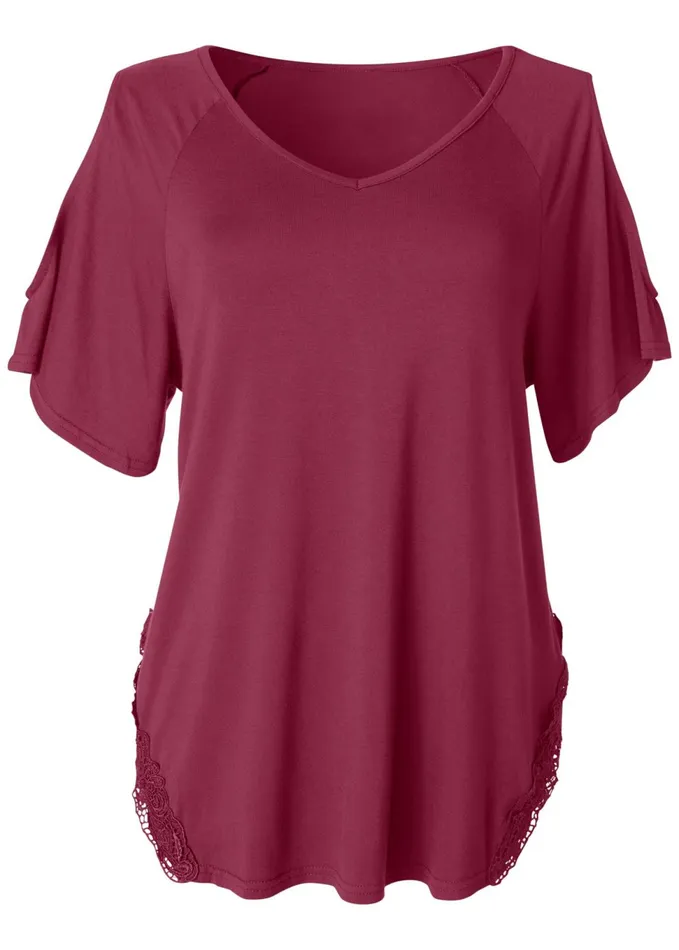 Coldshoulder Top Red Women VENUS Casual Tops