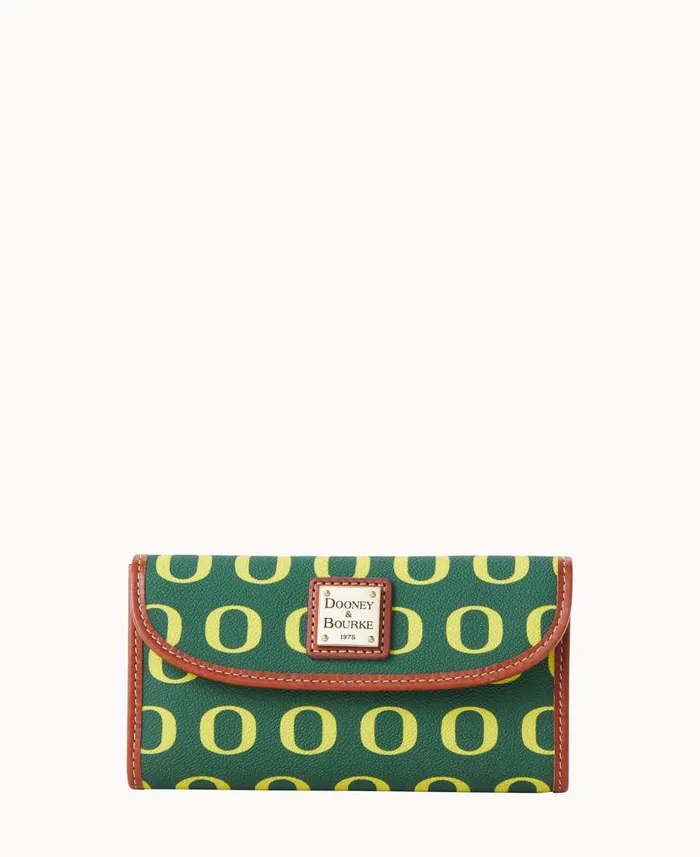 Collegiate University Of Oregon Continental Clutch Oregon ManWoman Dooney and Bourke Wallets