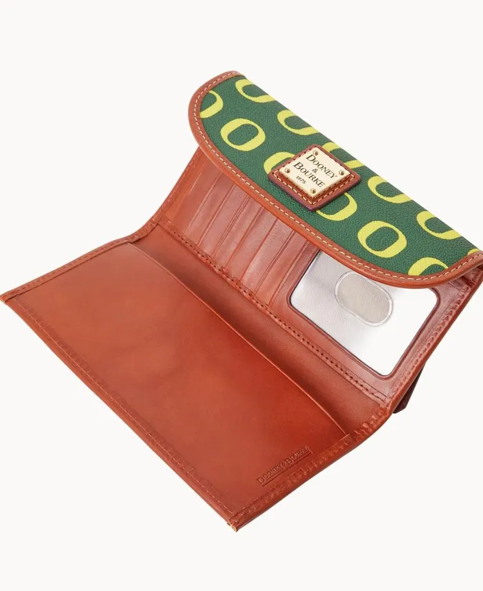 Collegiate University Of Oregon Continental Clutch Oregon ManWoman Dooney and Bourke Wallets