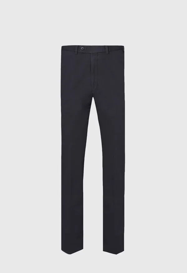 Cotton Plain Front Newton Pant Navy Dress Pants Paulstuart Mens