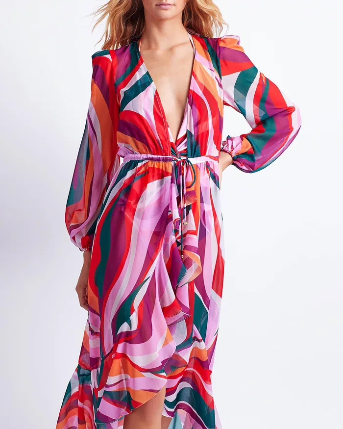 CoverUps Women PatBO DELOS TIEFRONT ROBE