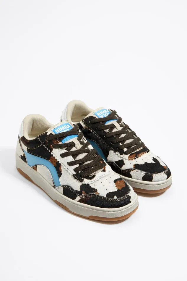 Cow Print Fur 13 57 Cupsole Sneaker White Women Bimba Y Lola Sneakers Cow Print Fur 13 57 Cupsole Sneaker White Women Bimba Y Lola Sneakers